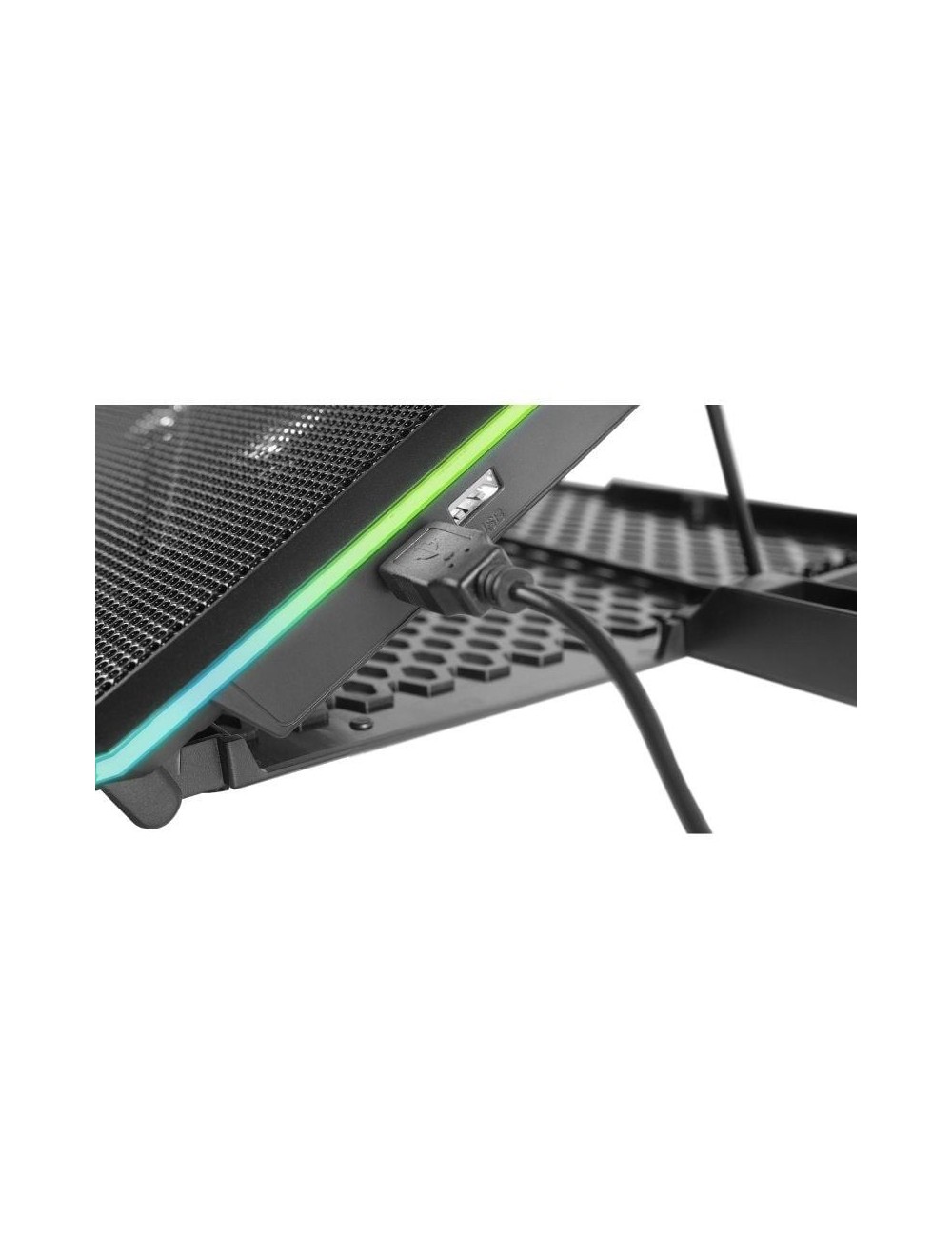 Soporte Refrigerante Mars Gaming MNBC13 para Portátiles hasta 17'/ Iluminación LED