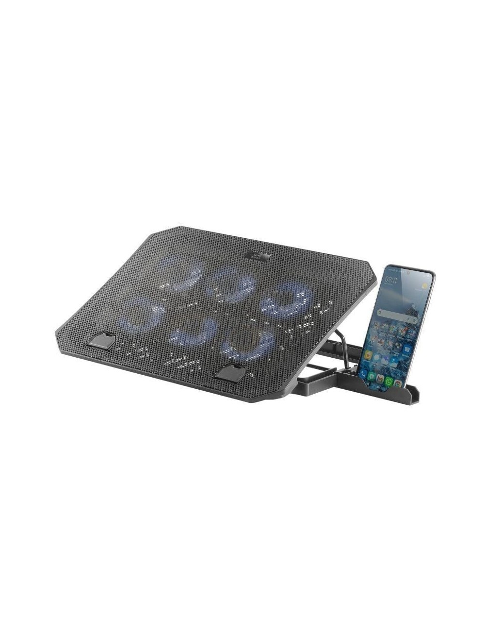 Soporte Refrigerante Mars Gaming MNBC23 para Portátiles hasta 16'/ Iluminación LED