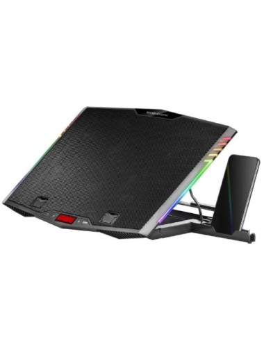 Soporte Refrigerante Mars Gaming MNBC5 para Portátiles hasta 17.3'/ Iluminación LED