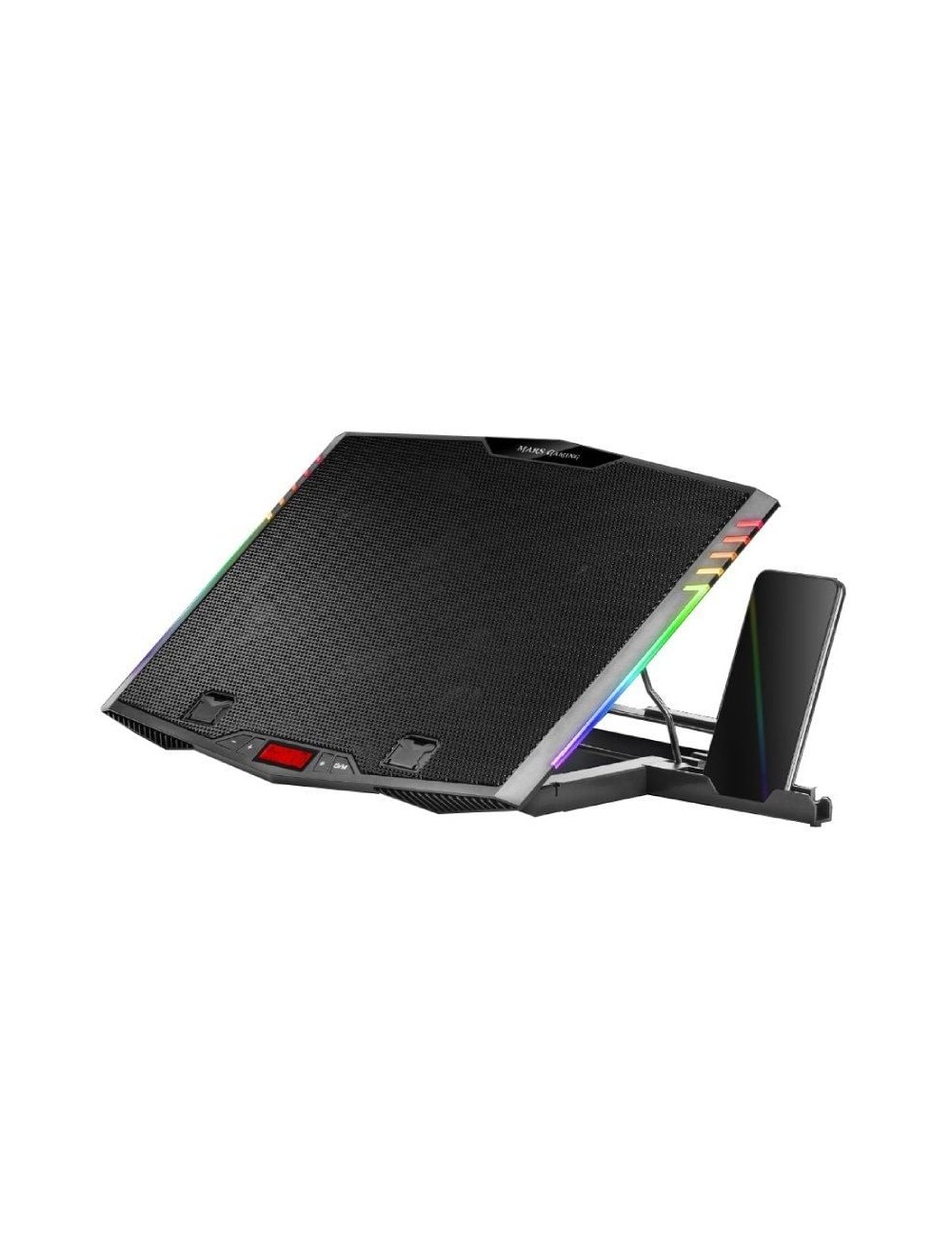 Soporte Refrigerante Mars Gaming MNBC5 para Portátiles hasta 17.3'/ Iluminación LED