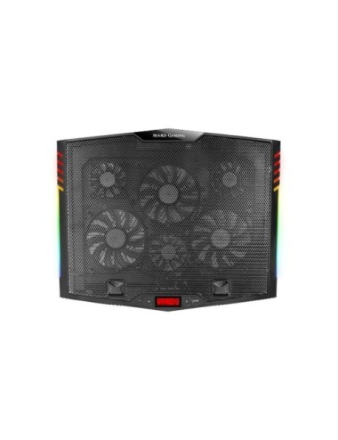 Soporte Refrigerante Mars Gaming MNBC5 para Portátiles hasta 17.3'/ Iluminación LED
