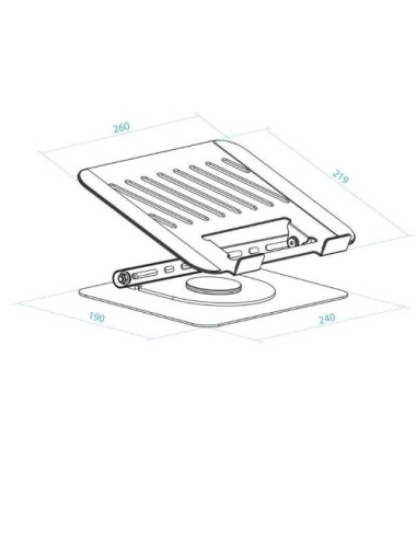 Soporte TooQ PH-DAFNE-G para Portátil/ Tablet hasta 17'