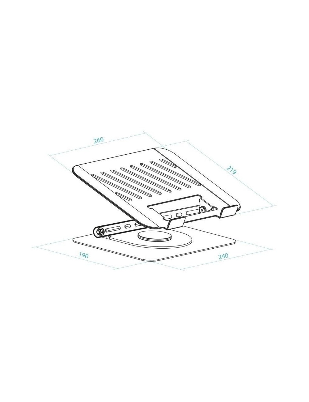Soporte TooQ PH-DAFNE-S para Portátil/ Tablet hasta 17'
