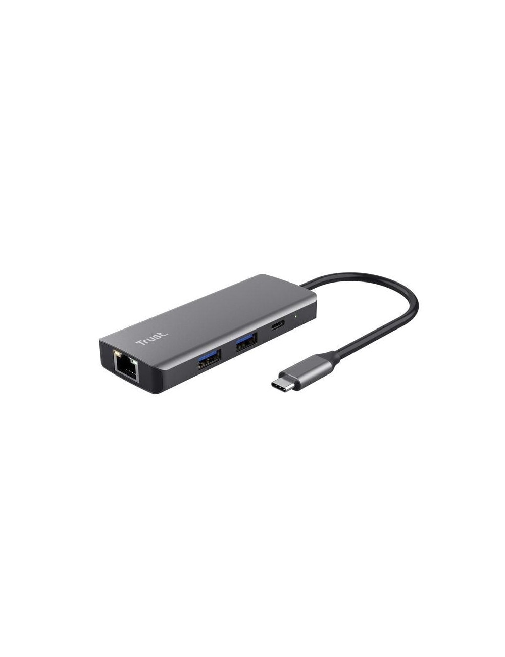 Docking USB Tipo-C Trust Dalyx/ 2xUSB/ 2xUSB Tipo-C/ 1xHDMI 4K/ 1xRJ45/ Gris