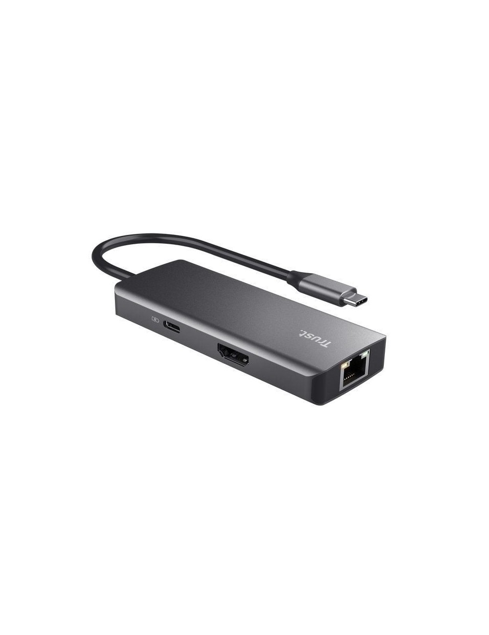 Docking USB Tipo-C Trust Dalyx/ 2xUSB/ 2xUSB Tipo-C/ 1xHDMI 4K/ 1xRJ45/ Gris