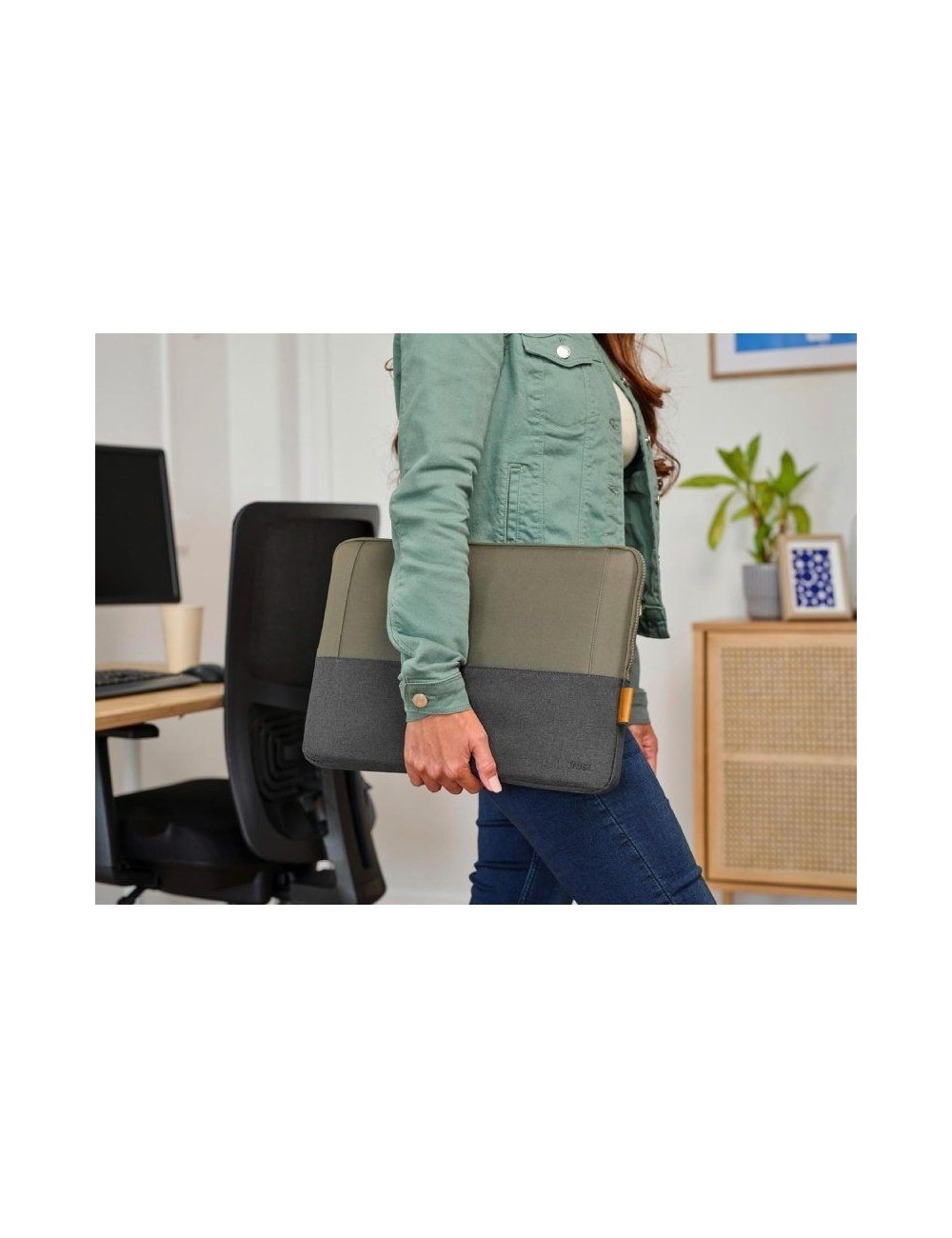 Funda Trust Lisboa para Portátiles hasta 16'/ Verde