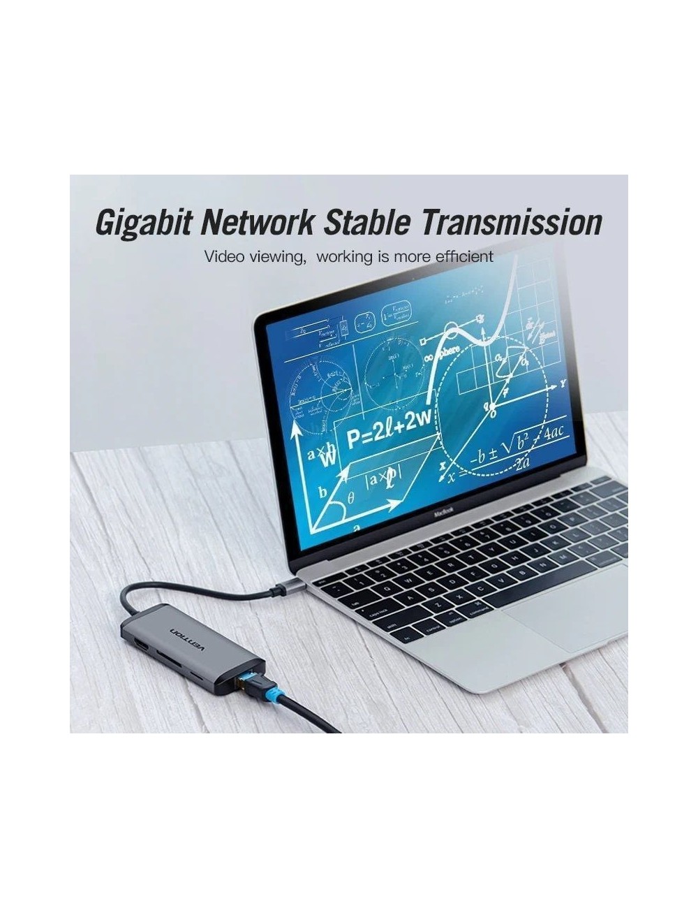 Docking USB Tipo-C Vention CNDHB/ 1xHDMI 4K/ 3xUSB/ 1xUSB Tipo-C PD/ 1xRJ45/ 1xLector tarjetas/ Gris