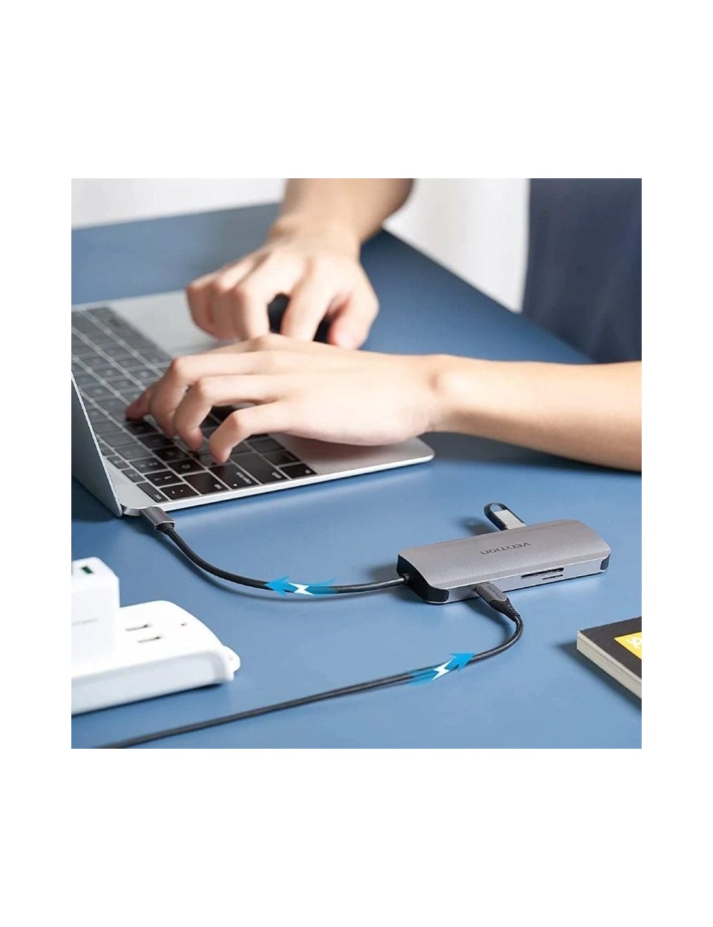 Docking USB Tipo-C Vention TOJHB/ 1xHDMI 4K/ 3xUSB/ 1xUSB Tipo-C/ 1xLector Tarjetas/ Gris