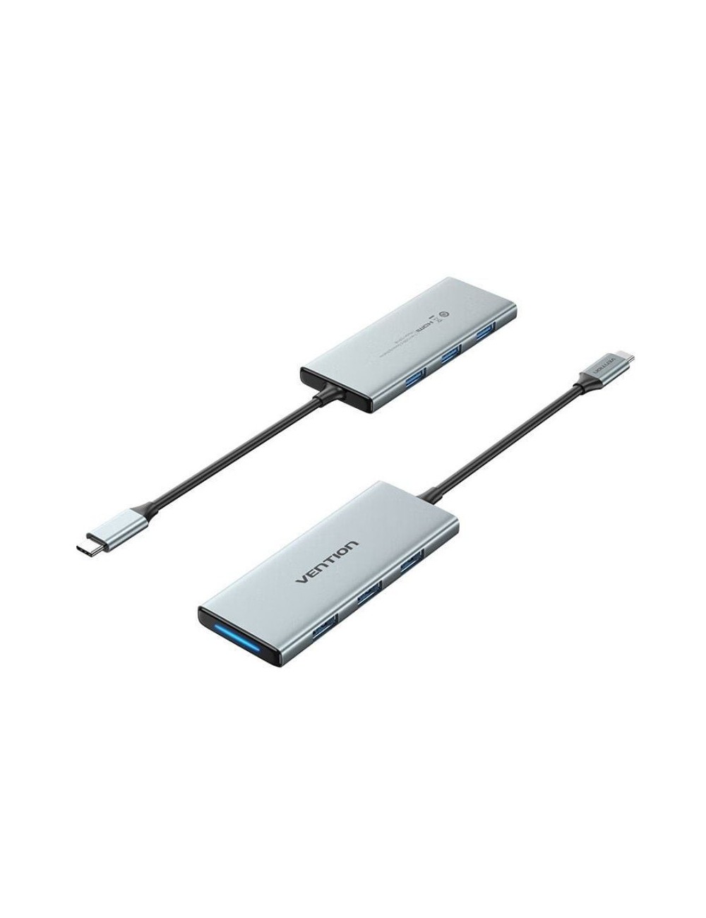 Docking USB Tipo-C Vention TOPHB/ 1xHDMI/ 3xUSB/ 1xLector Tarjetas SD y MicroSD/ Gris
