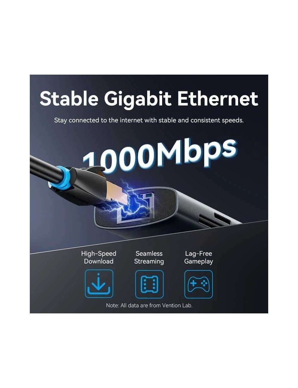 Docking USB Tipo-C Vention TGUHB/ RJ45/ 2xUSB/ 1xUSB Tipo-C/ 1xHDMI/ 1xUSB Tipo-C PD/ 1xLector de Tarjetas/ Gris