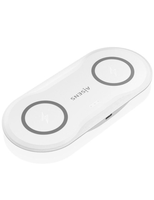 Base de carga Inalámbrica Aisens ASCH-15W2WC059-W/ 15W/ Blanco