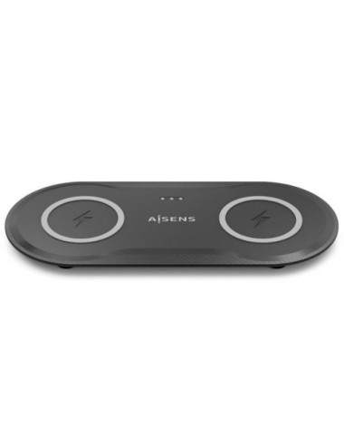 Base de carga Inalámbrica Aisens ASCH-15W2WC060-BK/ 15W/ Negro
