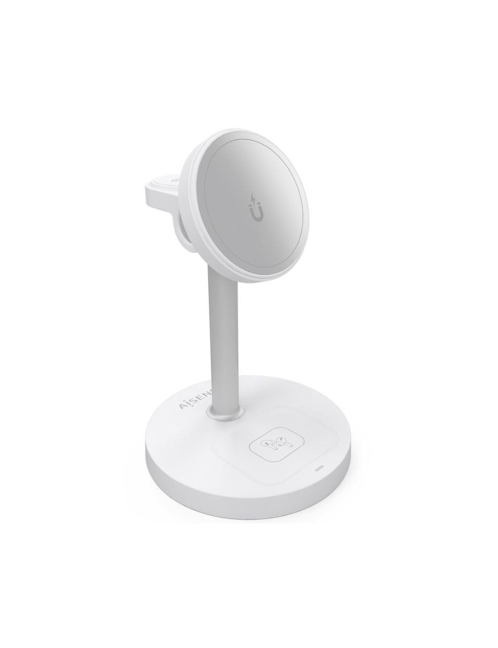 Base de carga Inalámbrica Aisens ASCH-15W3WC065-W/ 15W/ Blanco