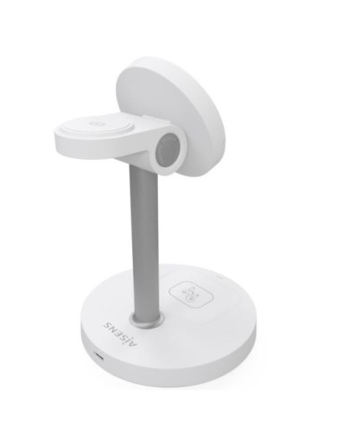 Base de carga Inalámbrica Aisens ASCH-15W3WC065-W/ 15W/ Blanco