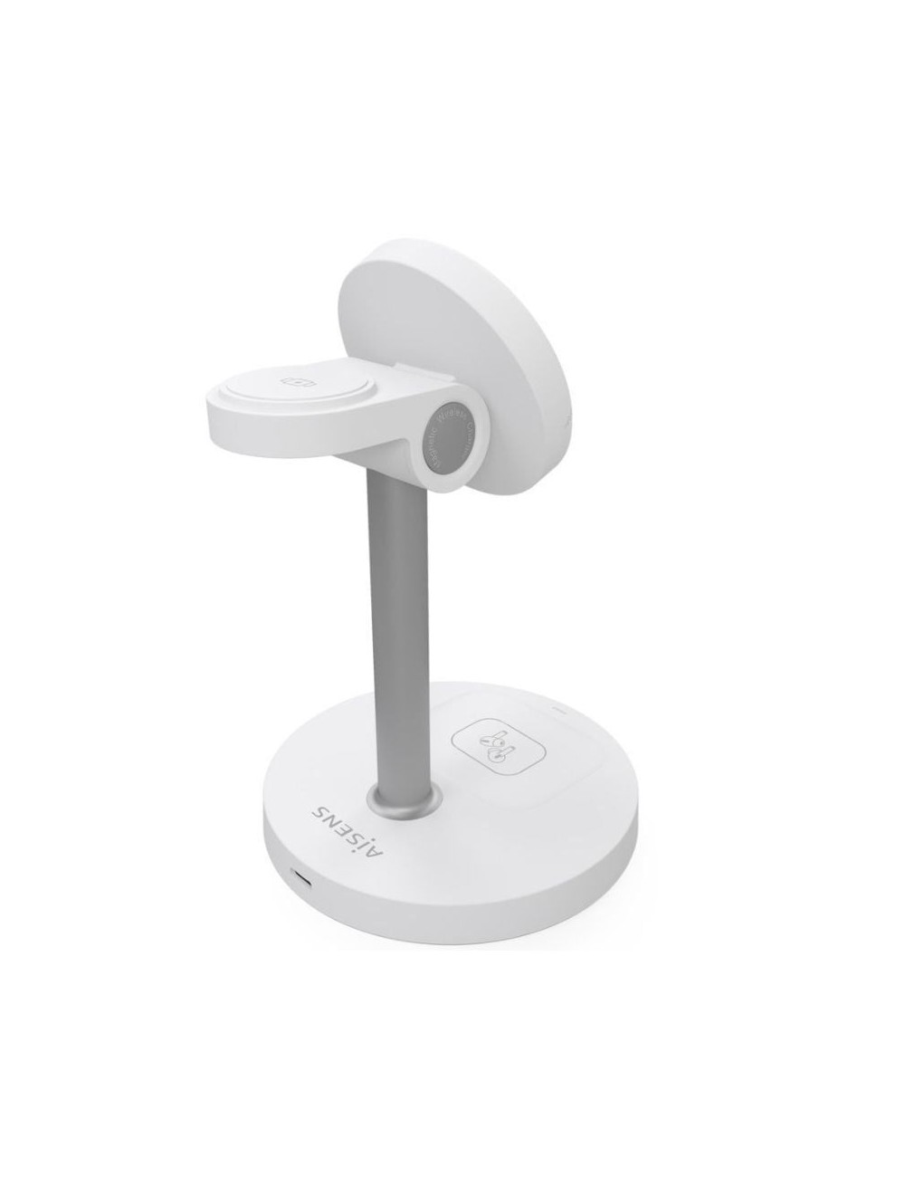 Base de carga Inalámbrica Aisens ASCH-15W3WC065-W/ 15W/ Blanco