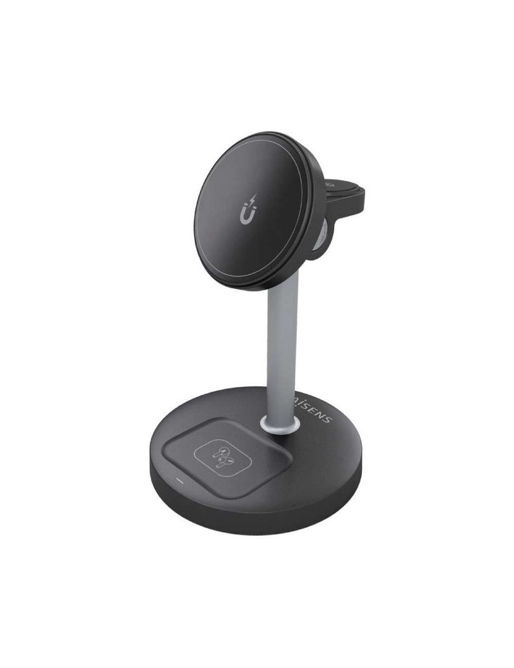 Base de carga Inalámbrica Aisens ASCH-15W3WC066-BK/ 15W/ Negro