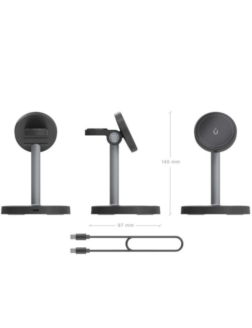 Base de carga Inalámbrica Aisens ASCH-15W3WC066-BK/ 15W/ Negro