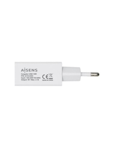 Cargador de Pared Aisens A110-0404/ 1xUSB/ 10W