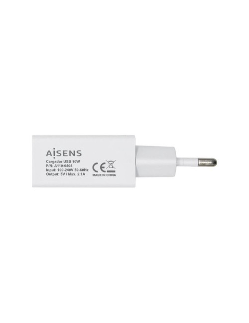 Cargador de Pared Aisens A110-0404/ 1xUSB/ 10W