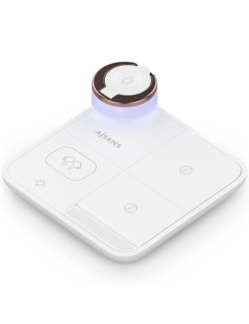 Base de carga Inalámbrica Aisens ASCH-15W4WC061-W/ 15W/ Blanco