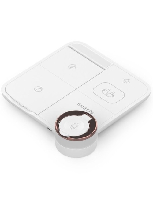 Base de carga Inalámbrica Aisens ASCH-15W4WC061-W/ 15W/ Blanco