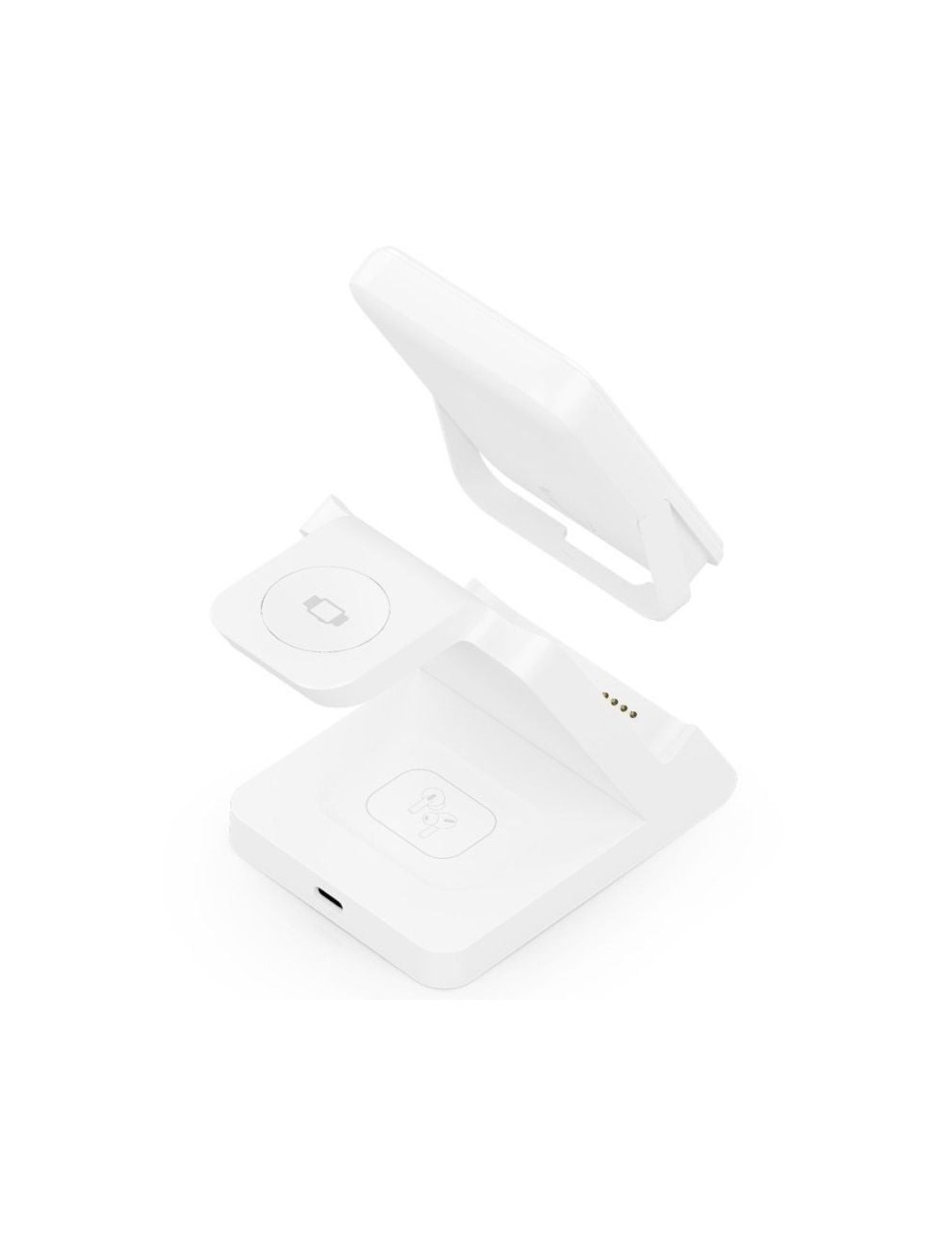 Base de carga Inalámbrica Aisens ASCH-15W4WC063-W/ 15W/ Blanco