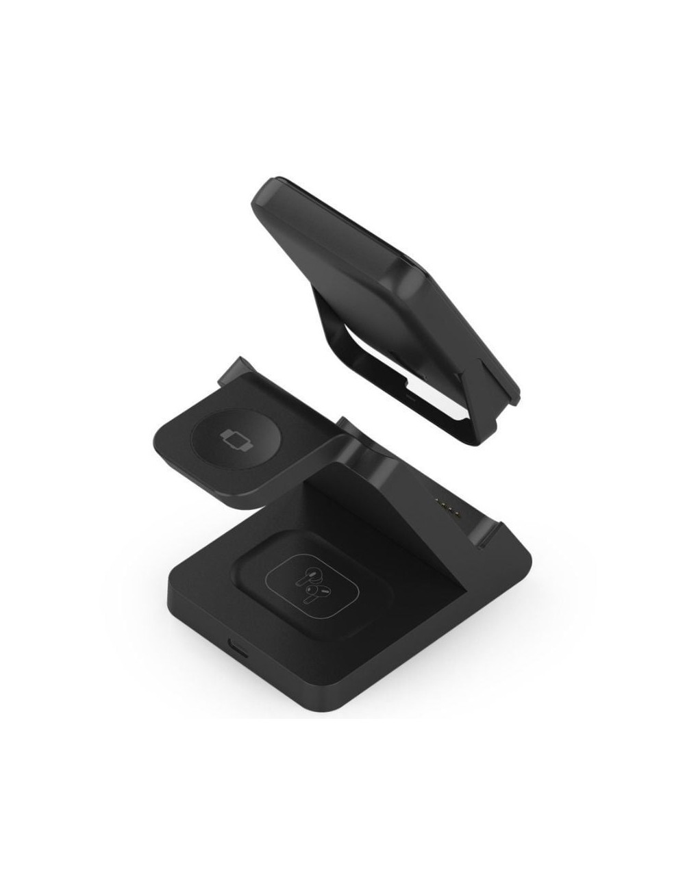 Base de carga Inalámbrica Aisens ASCH-15W4WC064-BK/ 15W/ Negro