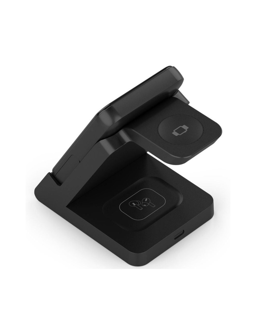 Base de carga Inalámbrica Aisens ASCH-15W4WC064-BK/ 15W/ Negro