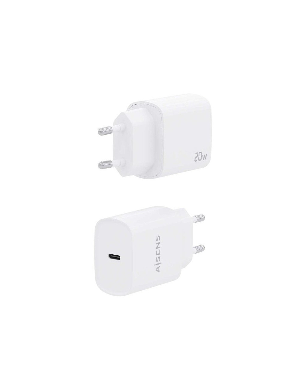 Cargador de Pared Aisens A110-0752/ 1xUSB Tipo-C/ 20W