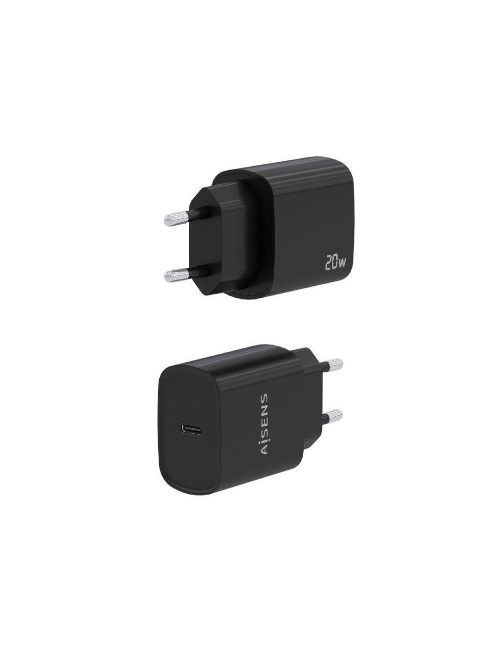 Cargador de Pared Aisens A110-0753/ 1xUSB Tipo-C/ 20W