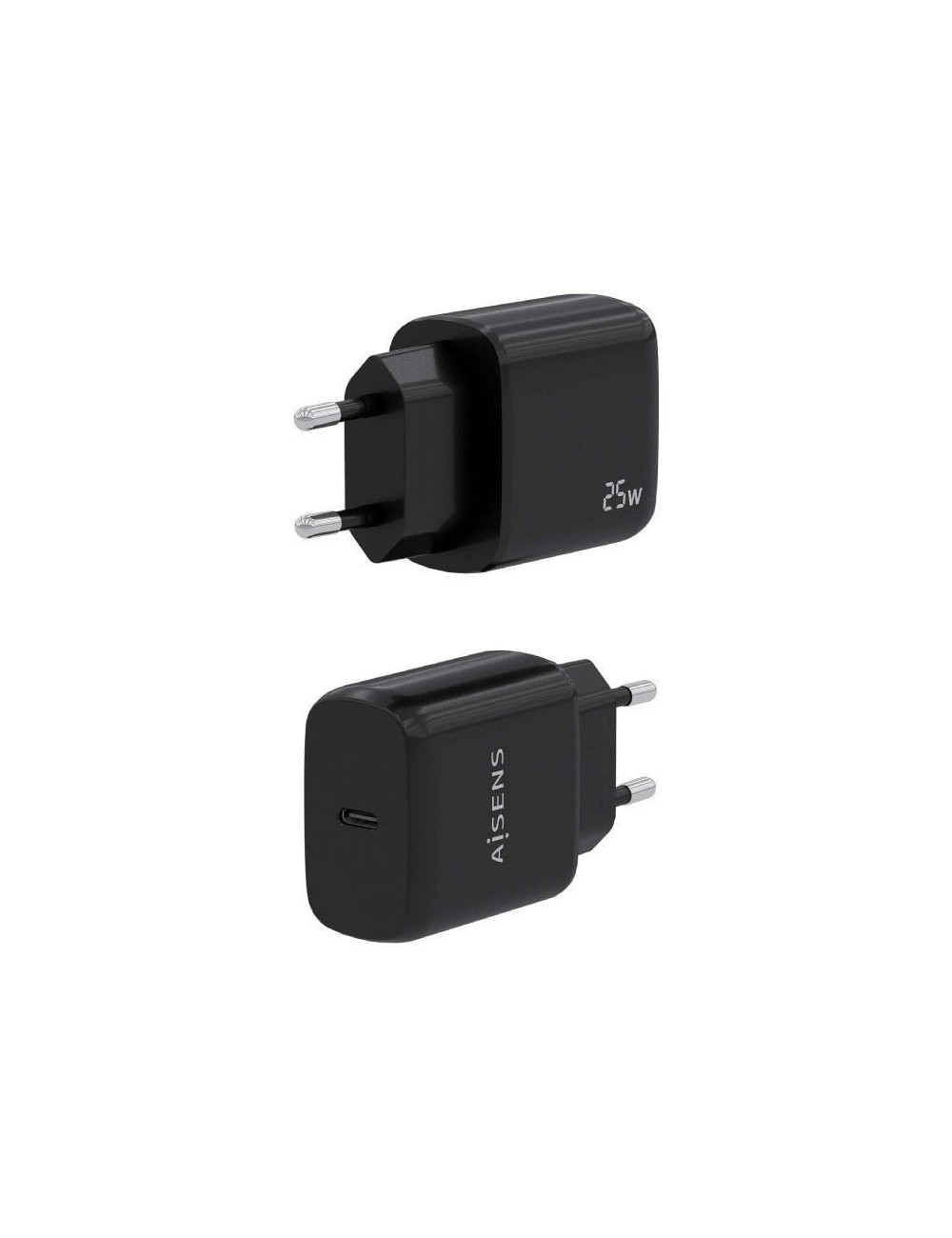 Cargador de Pared Aisens A110-0757/ 1xUSB Tipo-C/ 25W