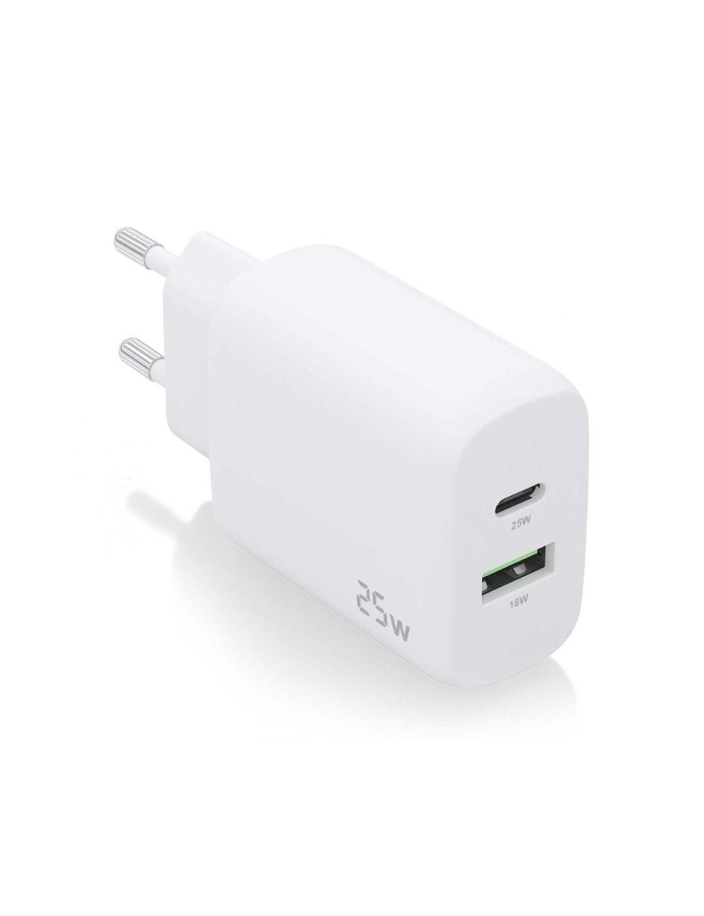 Cargador de Pared Aisens A110-0758/ 1xUSB Tipo-C/ 1xUSB/ 25W