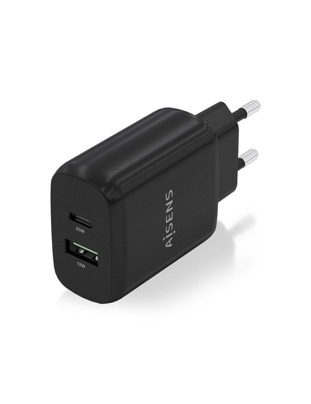 Cargador de Pared Aisens A110-0759/ 1xUSB Tipo-C/ 1xUSB/ 25W