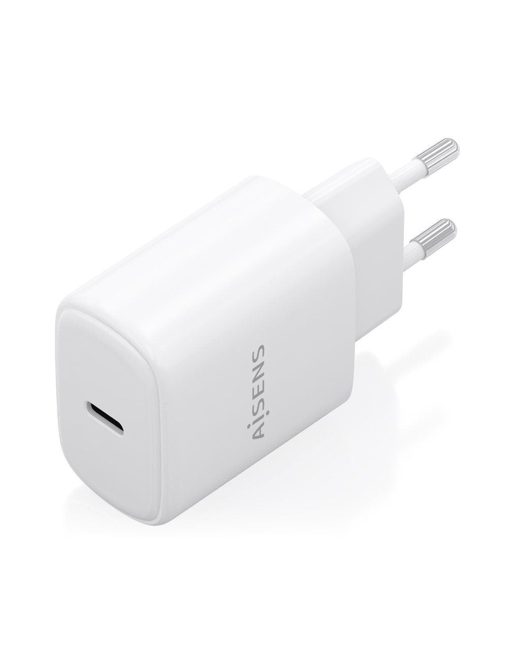 Cargador de Pared GaN Aisens A110-0975/ 1xUSB Tipo-C/ 30W/ Blanco