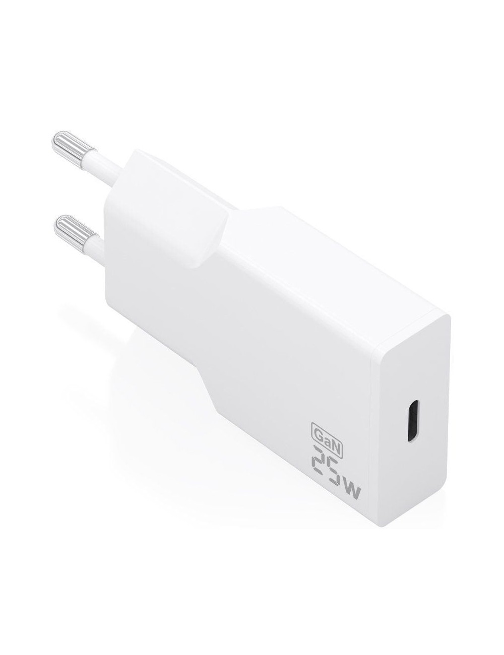 Cargador de Pared GaN Aisens A110-0999/ 1xUSB Tipo-C/ 25W/ Blanco