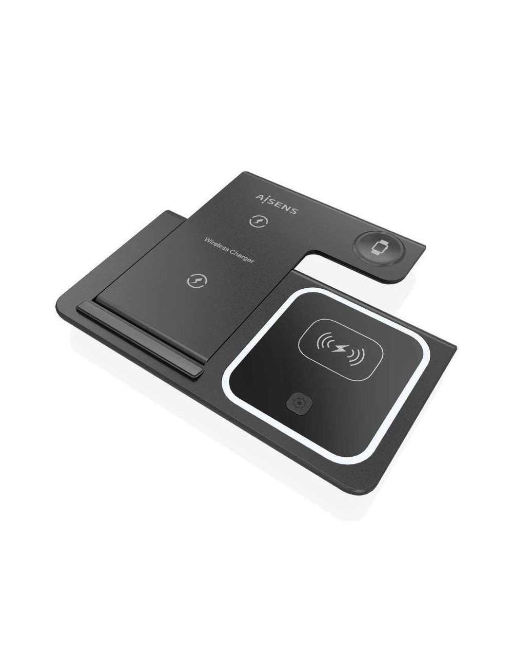 Base de carga Inalámbrica Aisens ASCH-15W3WC043-BK/ 15W
