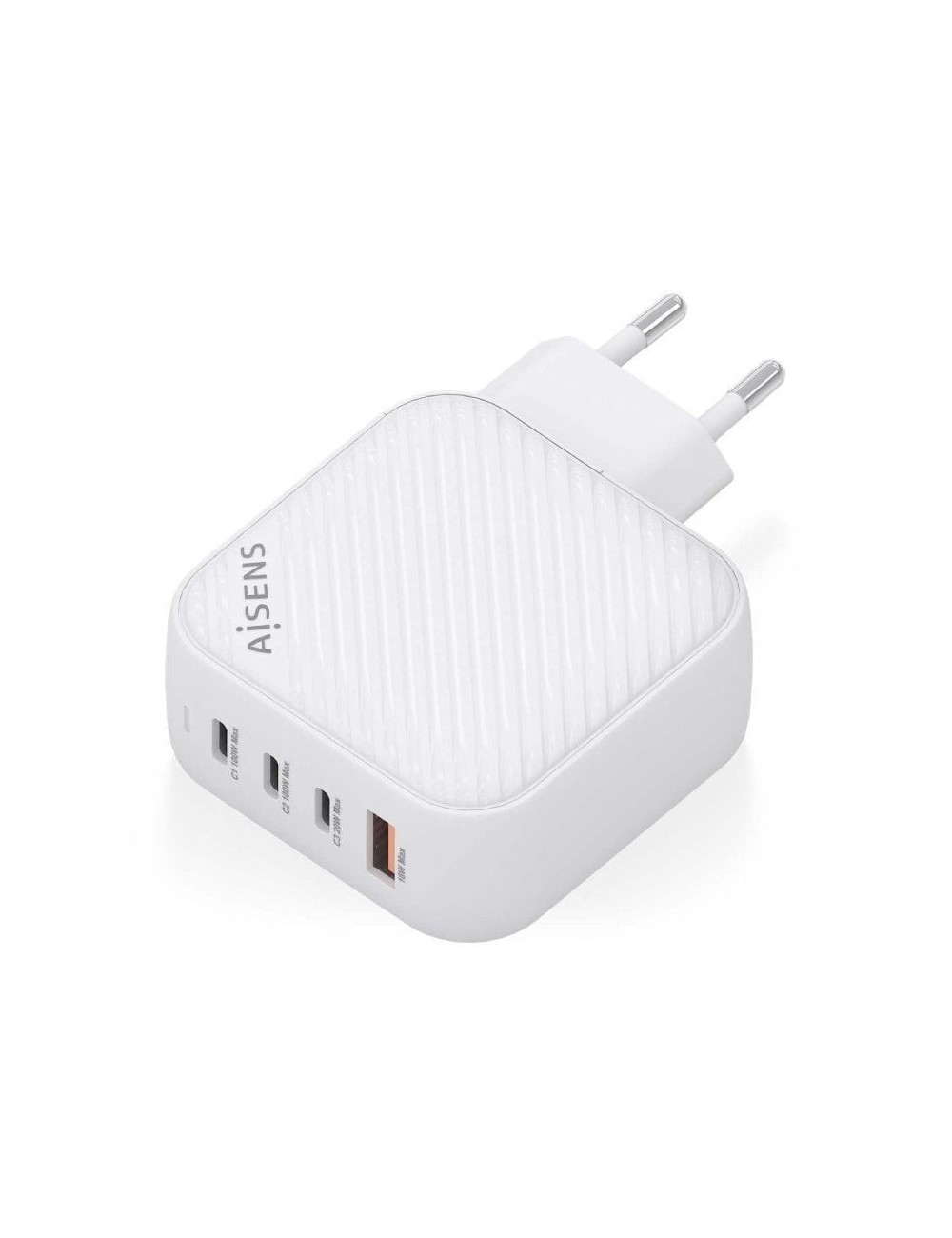 Cargador de Pared GaN Aisens ASCH-100W4P028-W/ 3xUSB Tipo-C/ 1x USB/ 100W