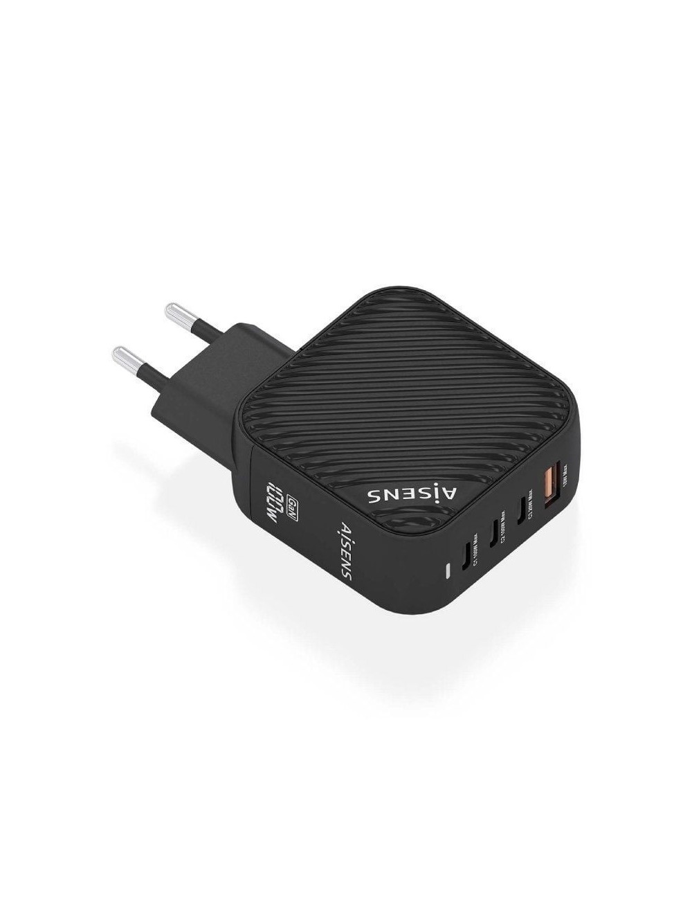 Cargador de Pared GaN Aisens ASCH-100W4P029-BK/ 3xUSB Tipo-C/ 1x USB/ 100W