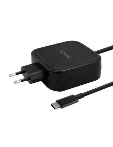 Cargador de Pared Aisens ASCH-1PD65WL-BK/ 1xUSB Tipo-C/ 65W
