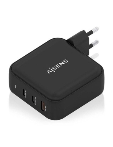 Cargador de Pared GaN Aisens ASCH-140W3P031-BK/ 2xUSB Tipo-C/ 1xUSB/ 140W