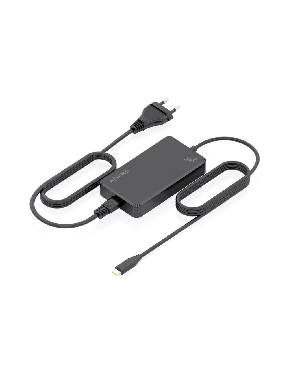 Cargador Sobremesa GaN Aisens ASCH-1PD45D067-BK/ 1xUSB Tipo-C/ 45W