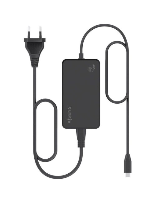 Cargador Sobremesa GaN Aisens ASCH-1PD45D067-BK/ 1xUSB Tipo-C/ 45W