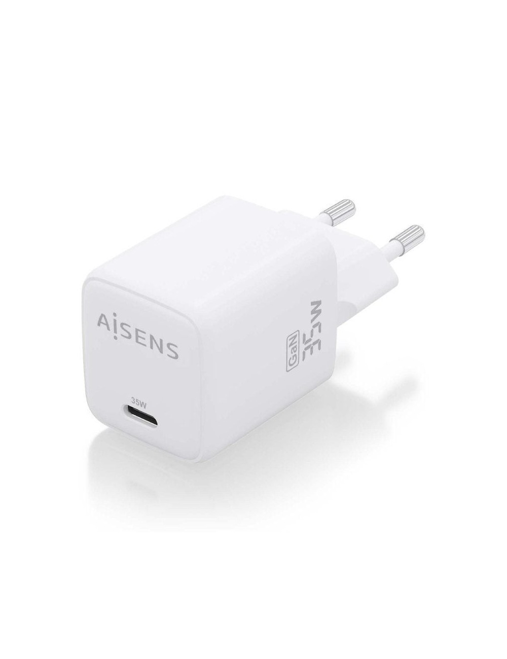 Cargador de Pared GaN Aisens ASCH-35W1P016-W/ 1xUSB Tipo-C/ 35W