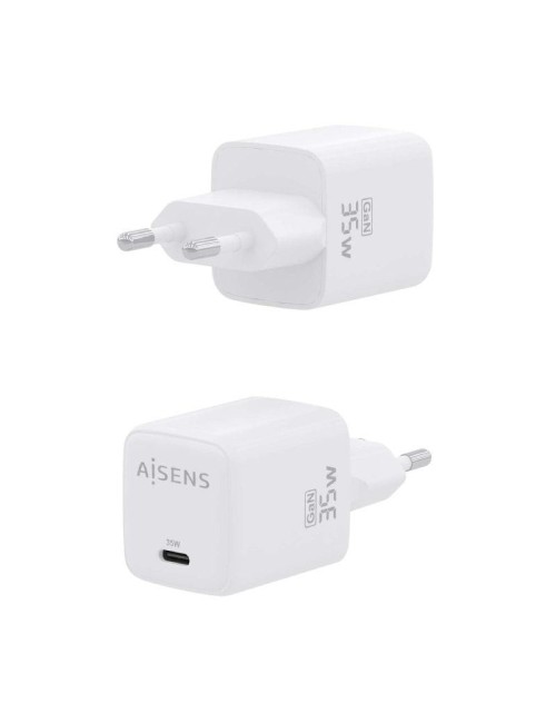 Cargador de Pared GaN Aisens ASCH-35W1P016-W/ 1xUSB Tipo-C/ 35W