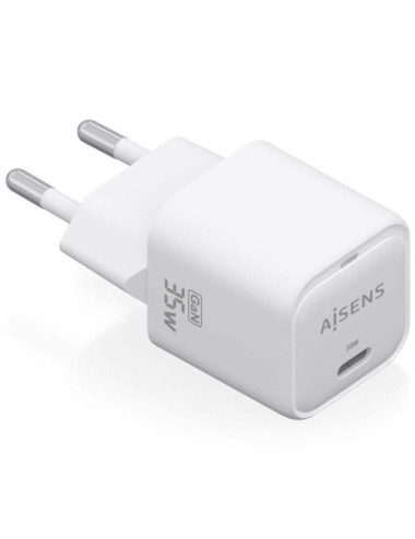 Cargador de Pared GaN Aisens ASCH-35W1P022-W/ 1xUSB Tipo-C/ 35W
