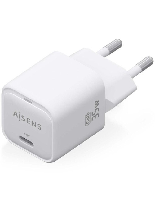 Cargador de Pared GaN Aisens ASCH-35W1P022-W/ 1xUSB Tipo-C/ 35W