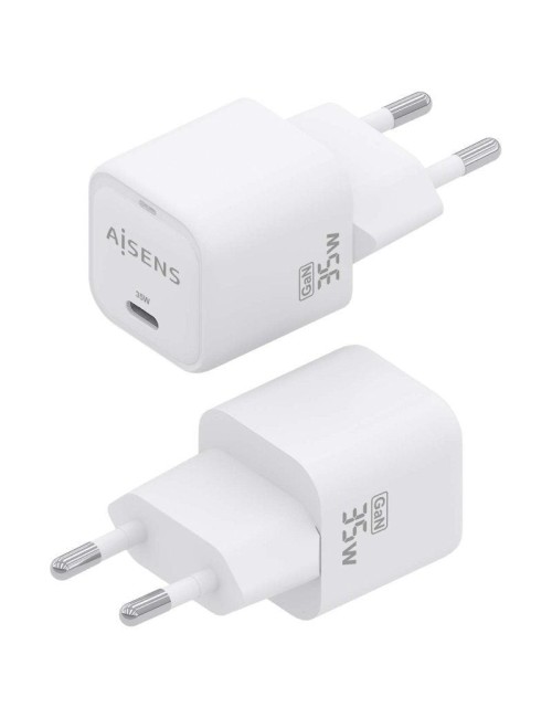 Cargador de Pared GaN Aisens ASCH-35W1P022-W/ 1xUSB Tipo-C/ 35W