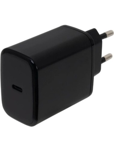 Cargador de Pared GaN Fonestar POWER-C-65/ 1xUSB Tipo-C/ 65W/ Negro