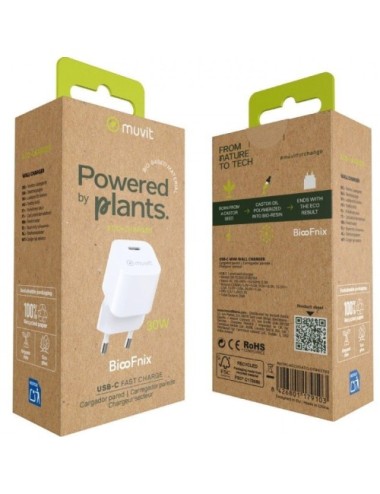 Cargador de Pared Muvit For Change MCACC0047/ 1xUSB Tipo-C/ 30W