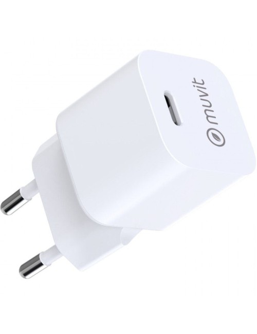 Cargador de Pared Muvit For Change MCACC0048/ 1xUSB Tipo-C/ 20W